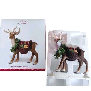 Hallmark Keepsake Father Christmas's Reindeer 2016 9.5" Tabletop Figure